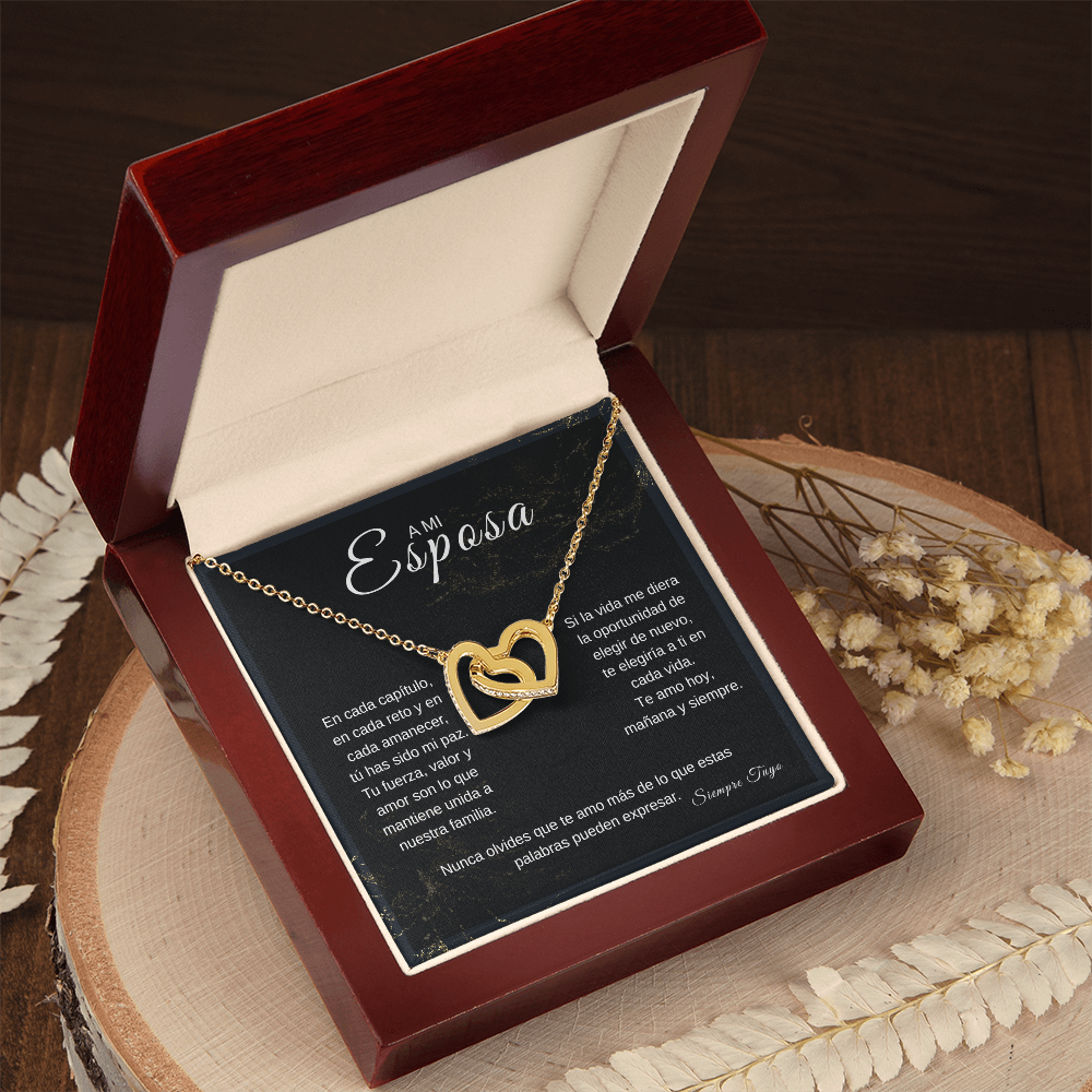 A Mi Esposa – Collar Te Dos Corazones – Regalo Romántico
