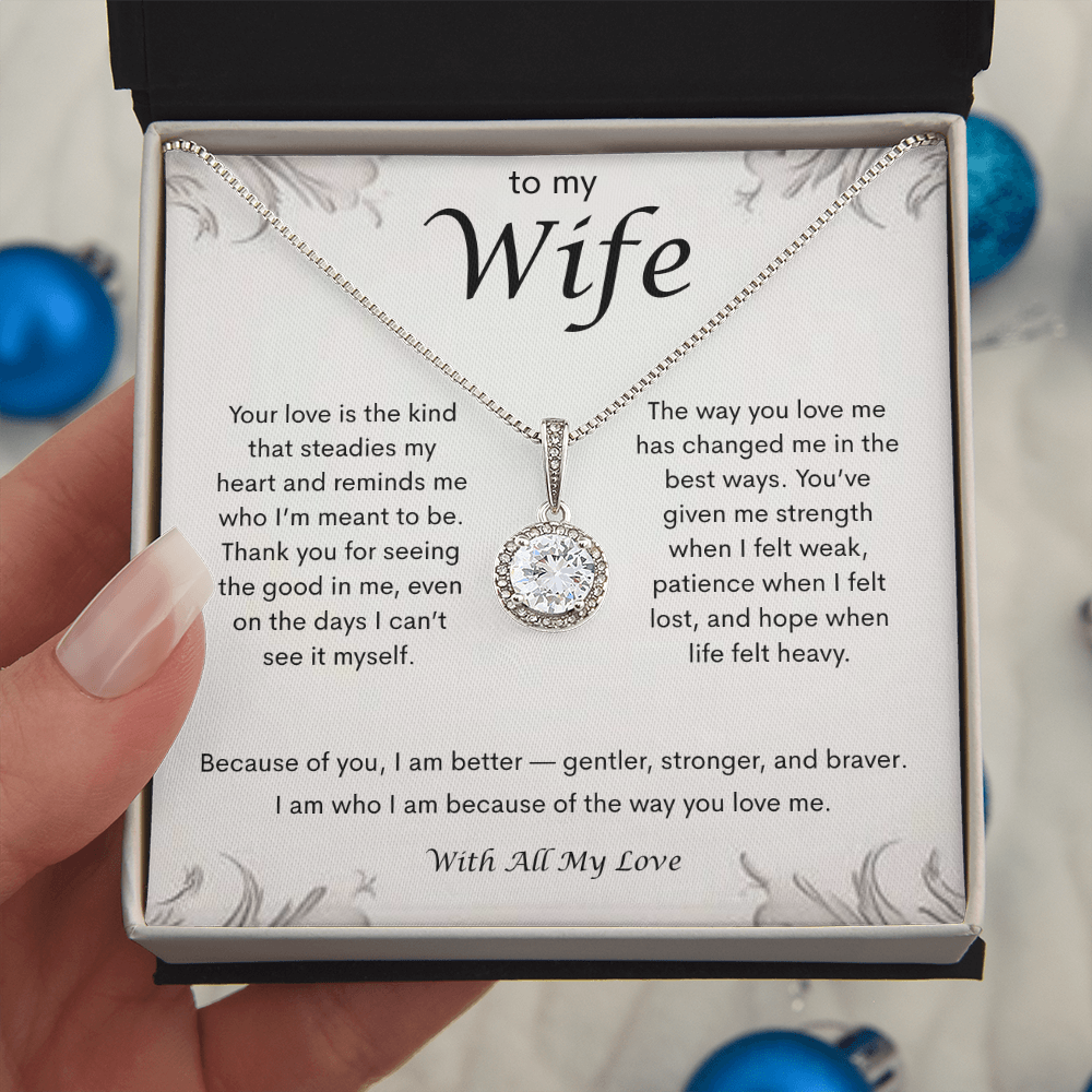 To My Wife Necklace – You Make Me Better