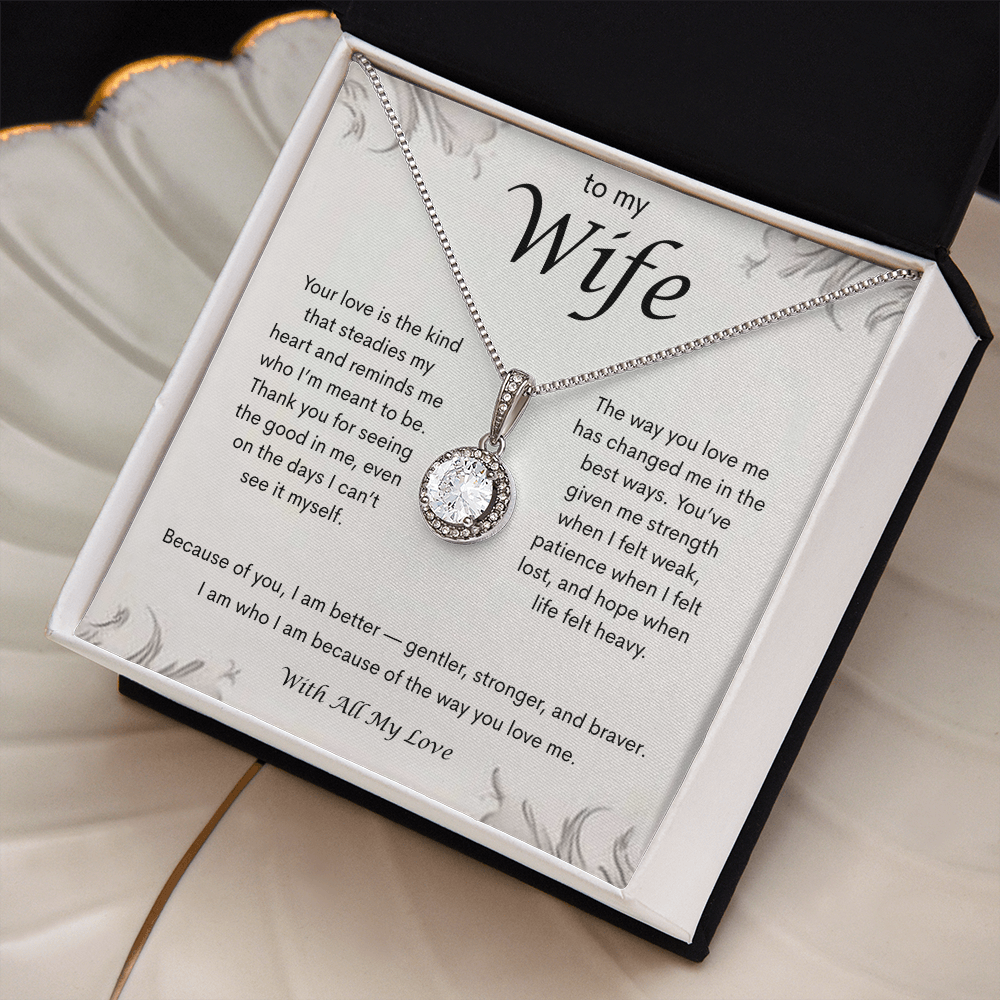 To My Wife Necklace – You Make Me Better
