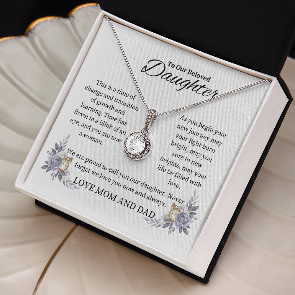 To Our Beloved Daughter Eternal Hope Necklace Love Mom and Dad