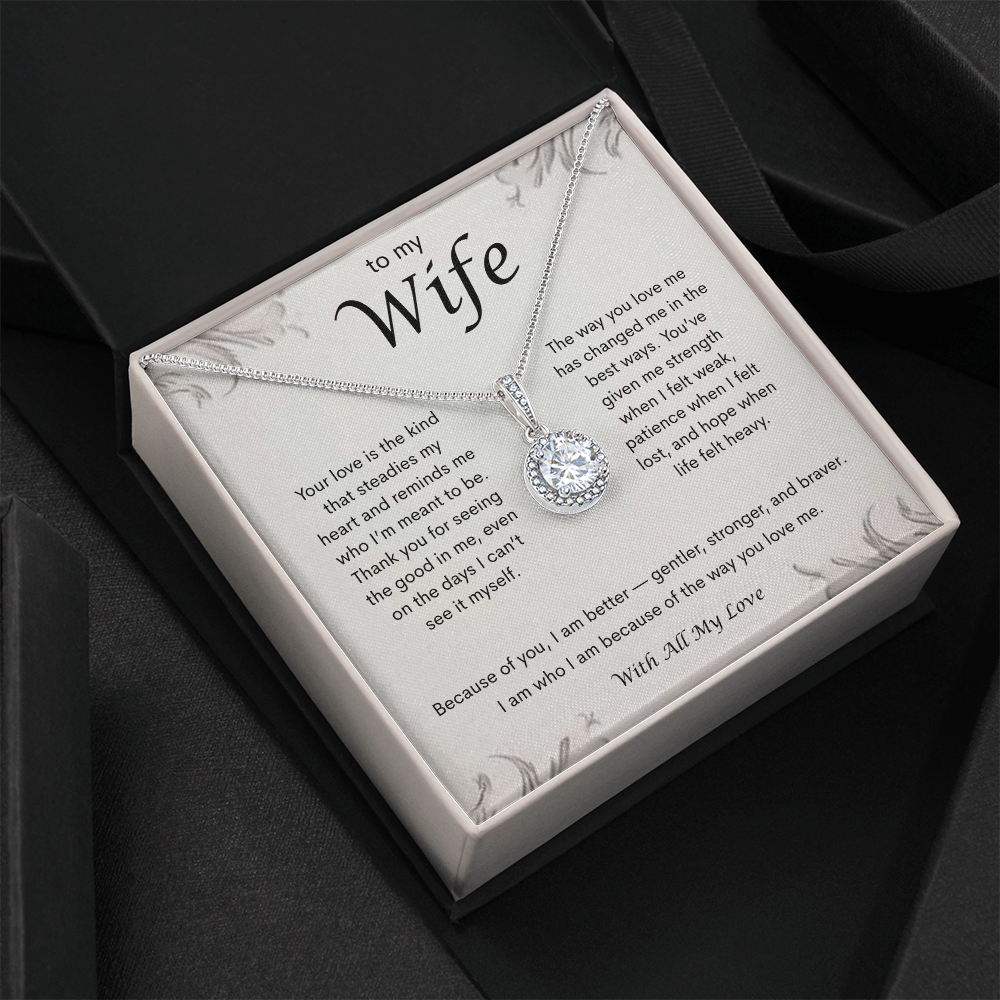 To My Wife Necklace – You Make Me Better