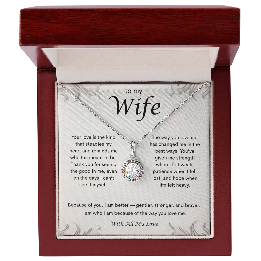 To My Wife Necklace – You Make Me Better