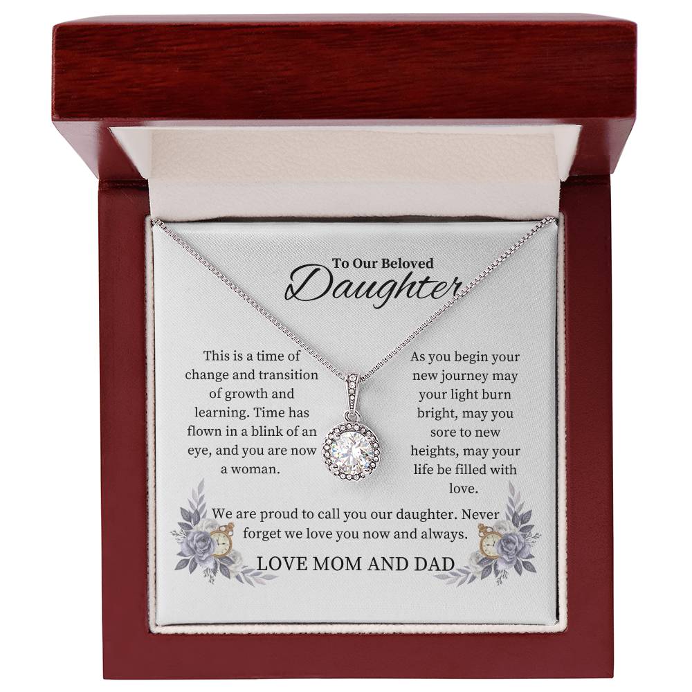 To Our Beloved Daughter Eternal Hope Necklace Love Mom and Dad