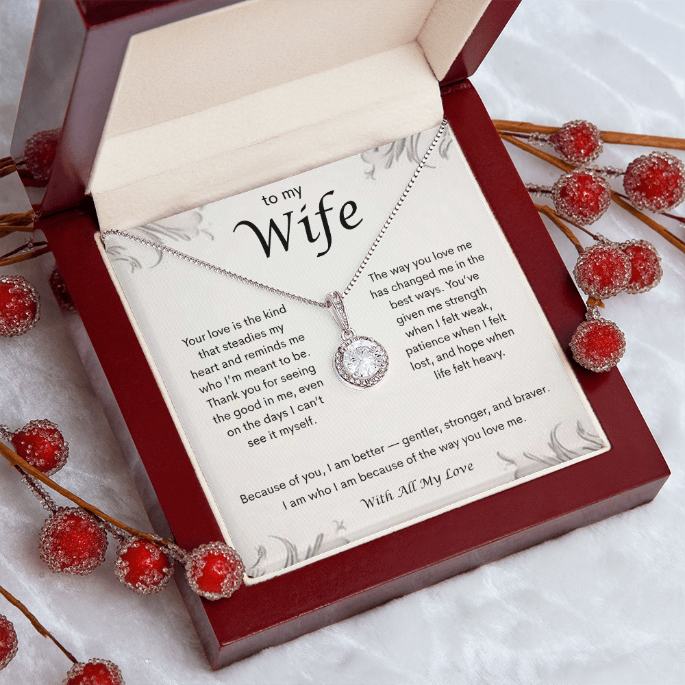 To My Wife Necklace – You Make Me Better