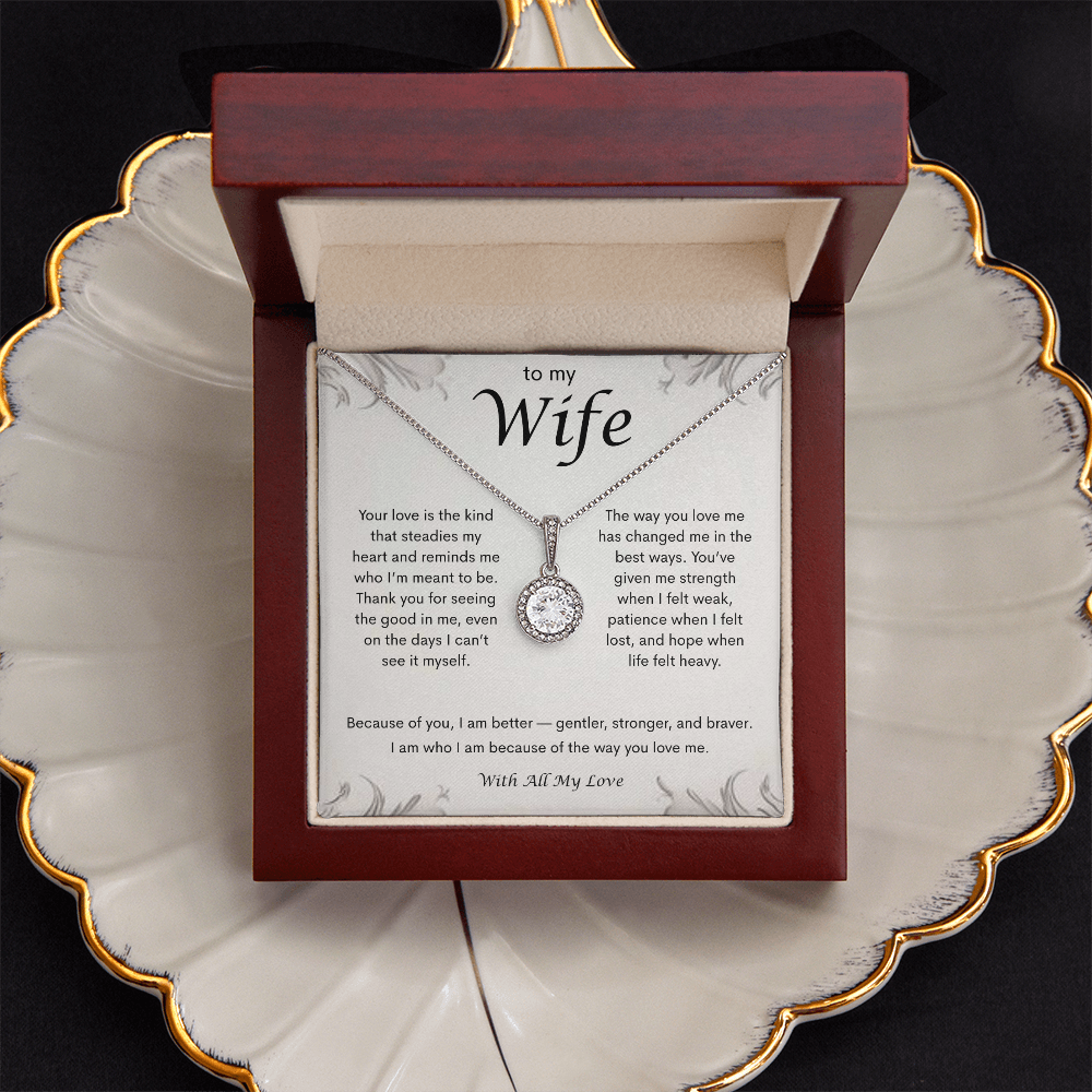 To My Wife Necklace – You Make Me Better