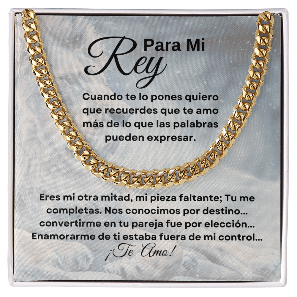 "Para Mi Rey"  Cadena De Eslabones Cubana