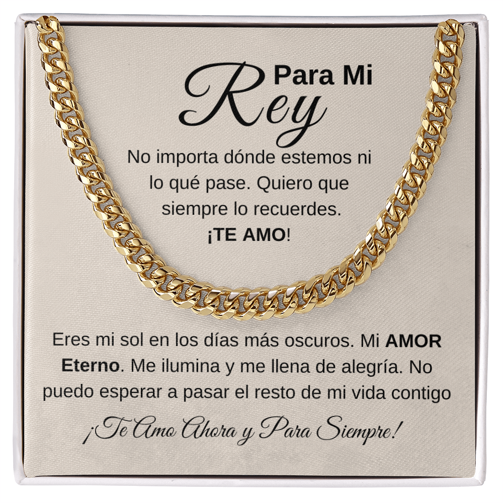 "Para Mi Rey, Te Amo." Cadena De Eslabones Cubana