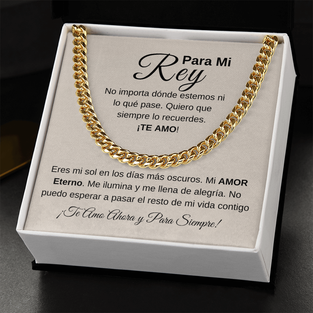 "Para Mi Rey, Te Amo." Cadena De Eslabones Cubana