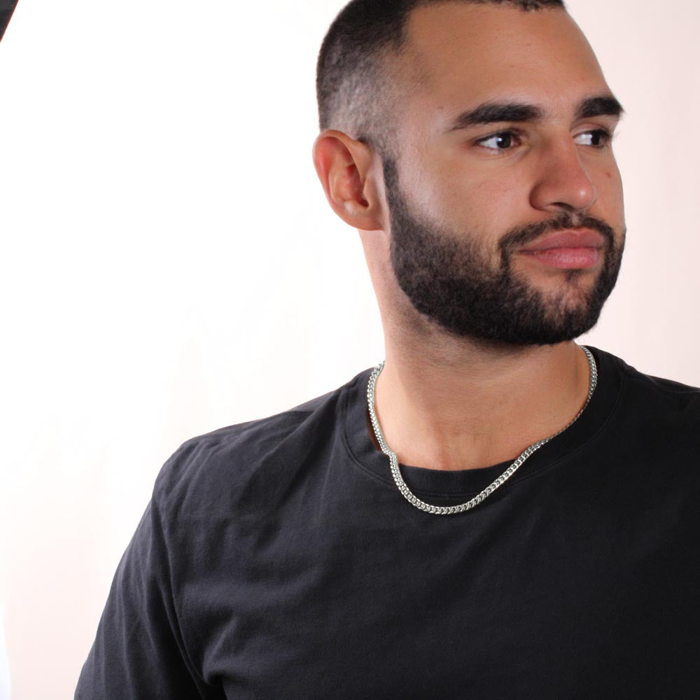 Cuban Link Chain "To My Man, I Love You with all My Heart"