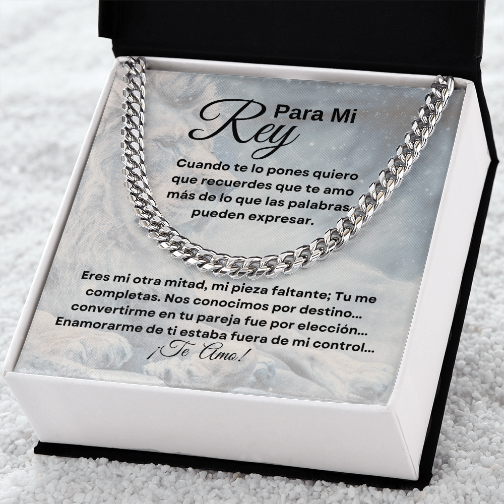 "Para Mi Rey"  Cadena De Eslabones Cubana