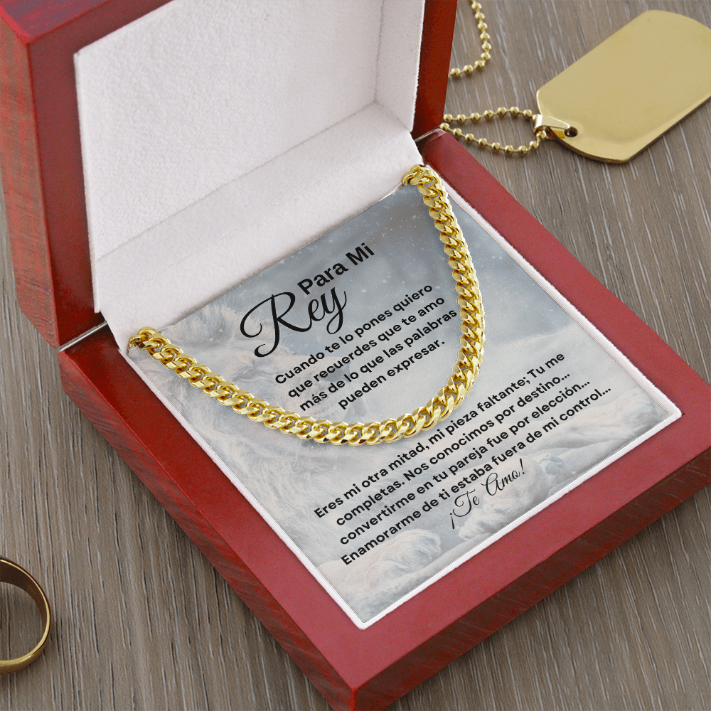 "Para Mi Rey"  Cadena De Eslabones Cubana