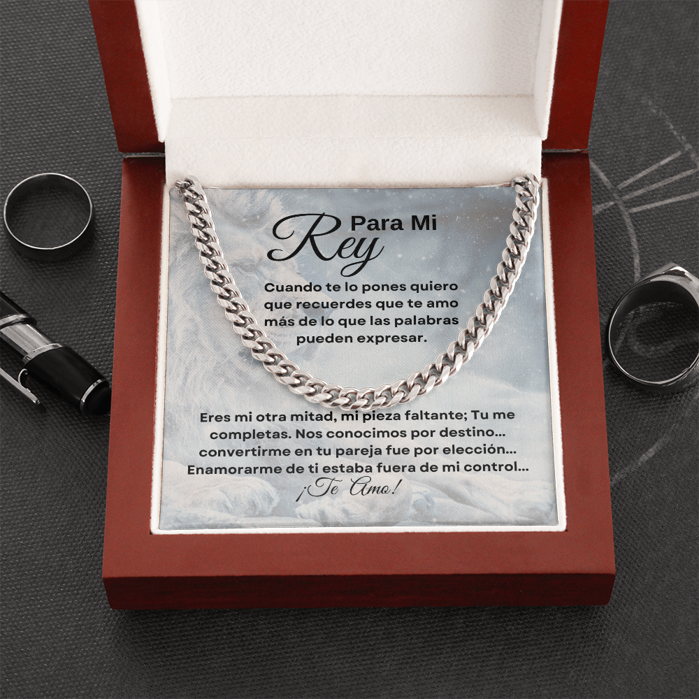 "Para Mi Rey"  Cadena De Eslabones Cubana