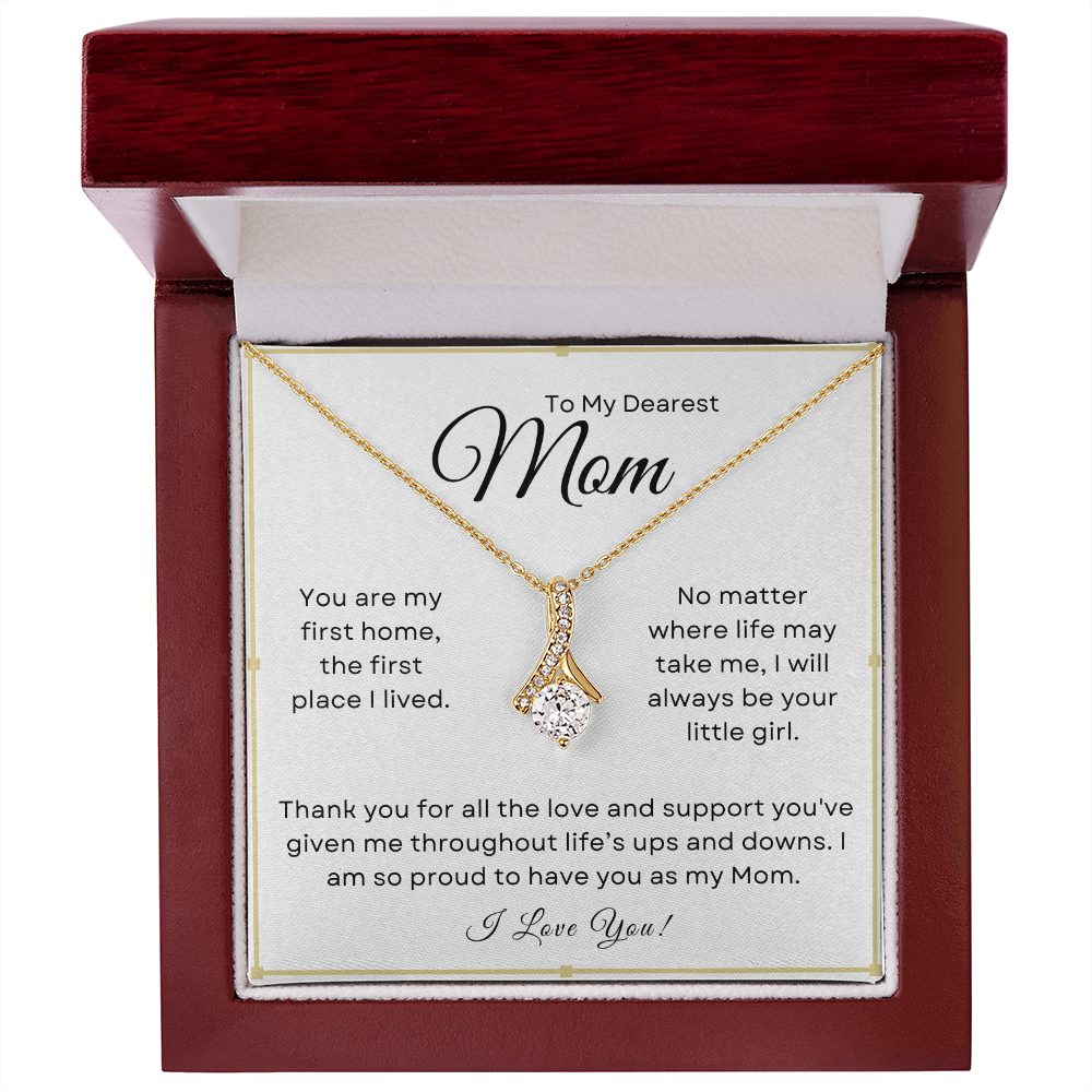 Dearest Mom, Your Little Girl Alluring Beauty Necklace