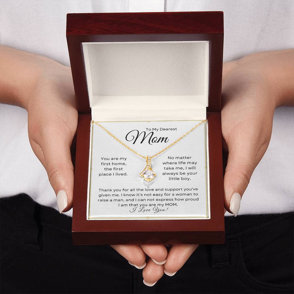 To My Dearest Mom  Alluring Beauty Necklace  First Home Little Boy