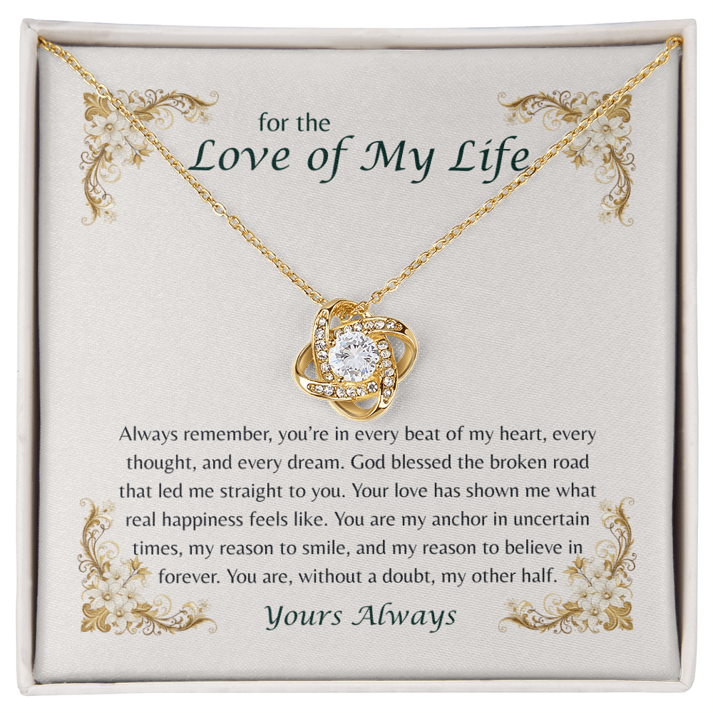 For the Love of My Life Love Knot Necklace