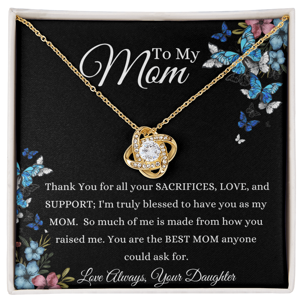 Best Mom Ever Love Knot Necklace