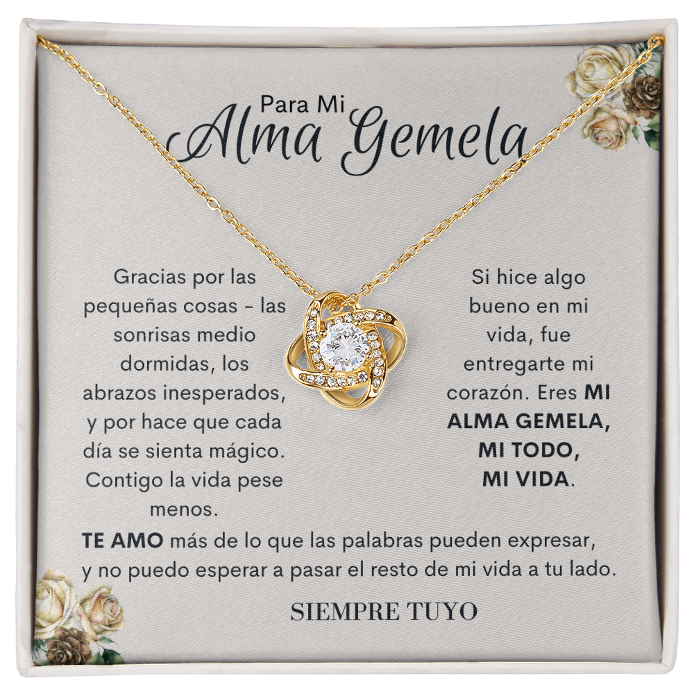 Para Mi Alma Gemela - Amor Profundo Collar Nudo De Amor