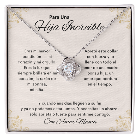 De Mamá a su niña. Perfecto para cumpleaños, quinceañera o graduación.