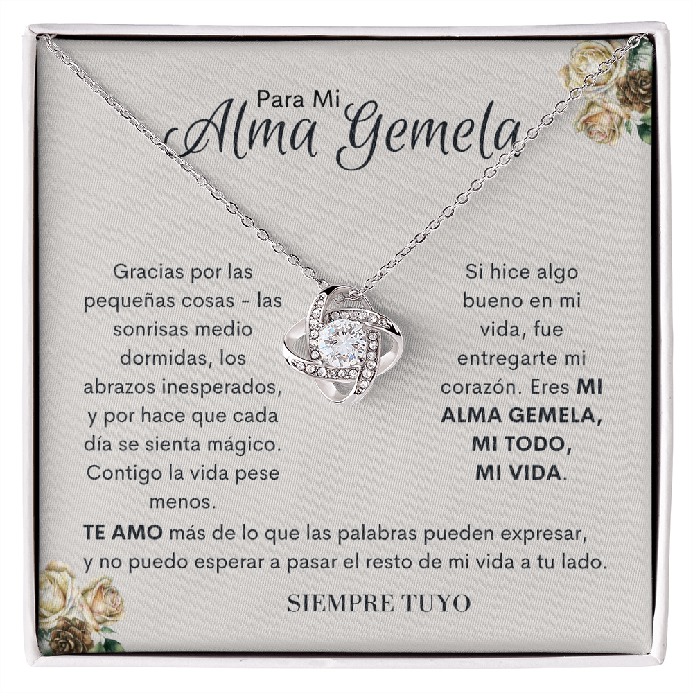 Tarjeta de amor de alma gemela con un mensaje sincero y romántico, ideal para esposa o pareja.