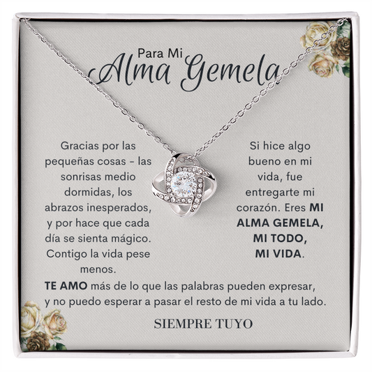 Tarjeta de amor de alma gemela con un mensaje sincero y romántico, ideal para esposa o pareja.
