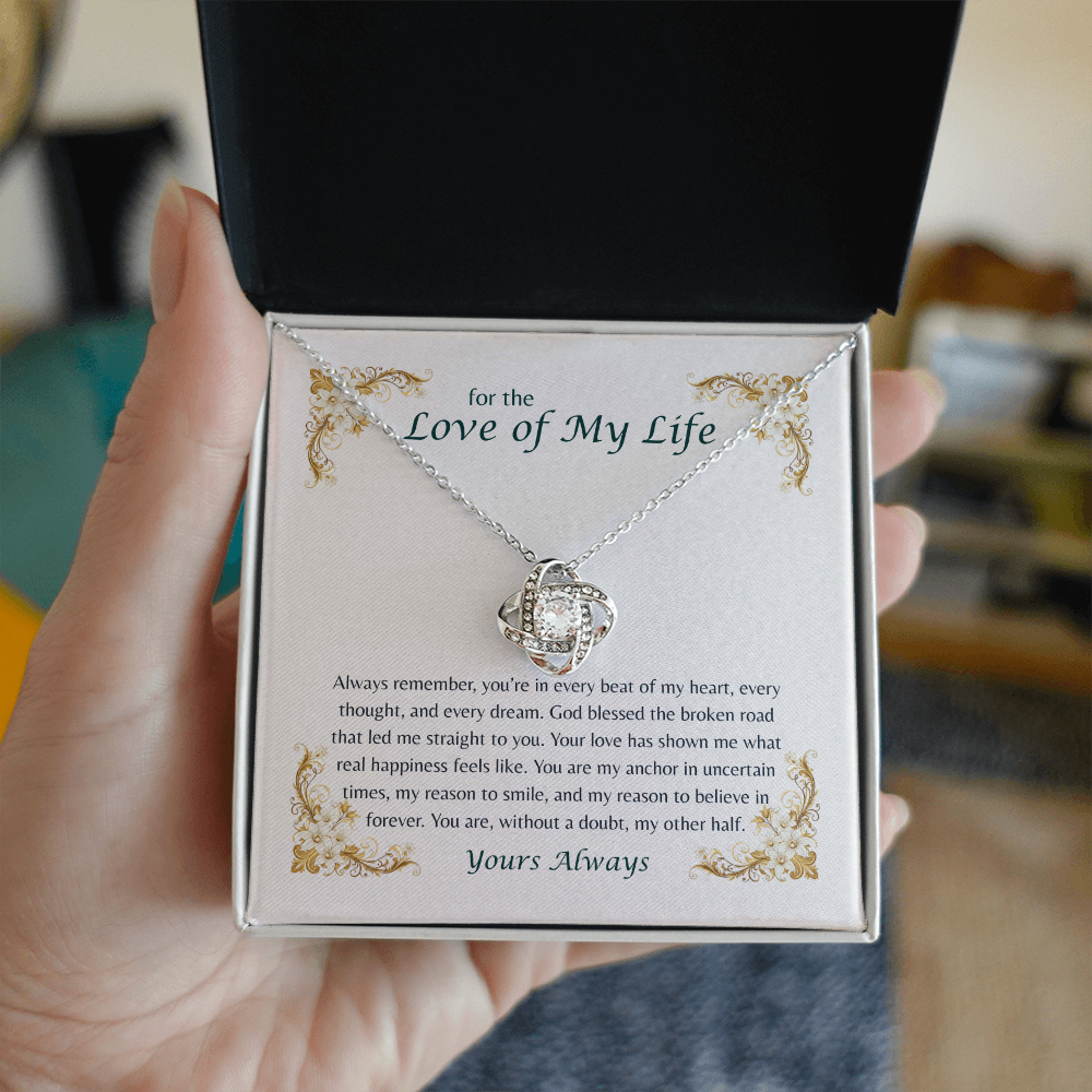For the Love of My Life Love Knot Necklace