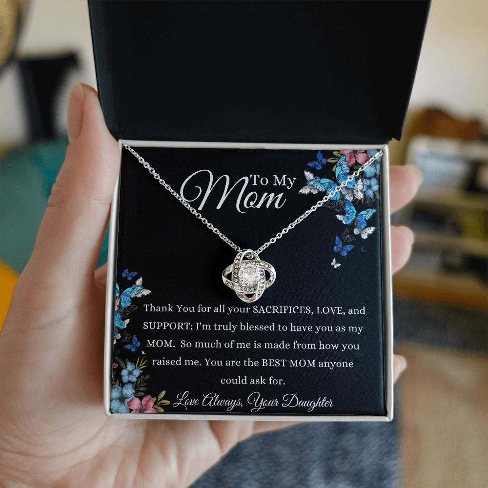 Best Mom Ever Love Knot Necklace