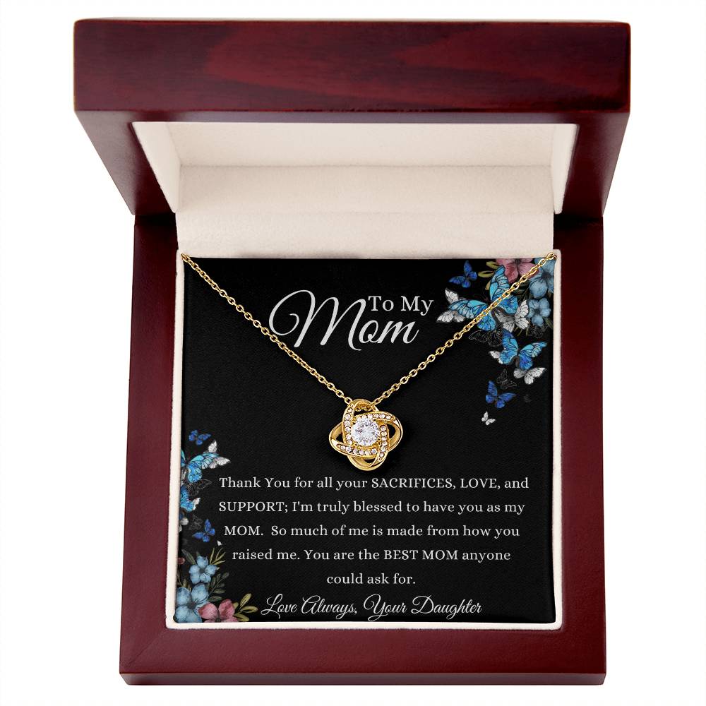 Best Mom Ever Love Knot Necklace