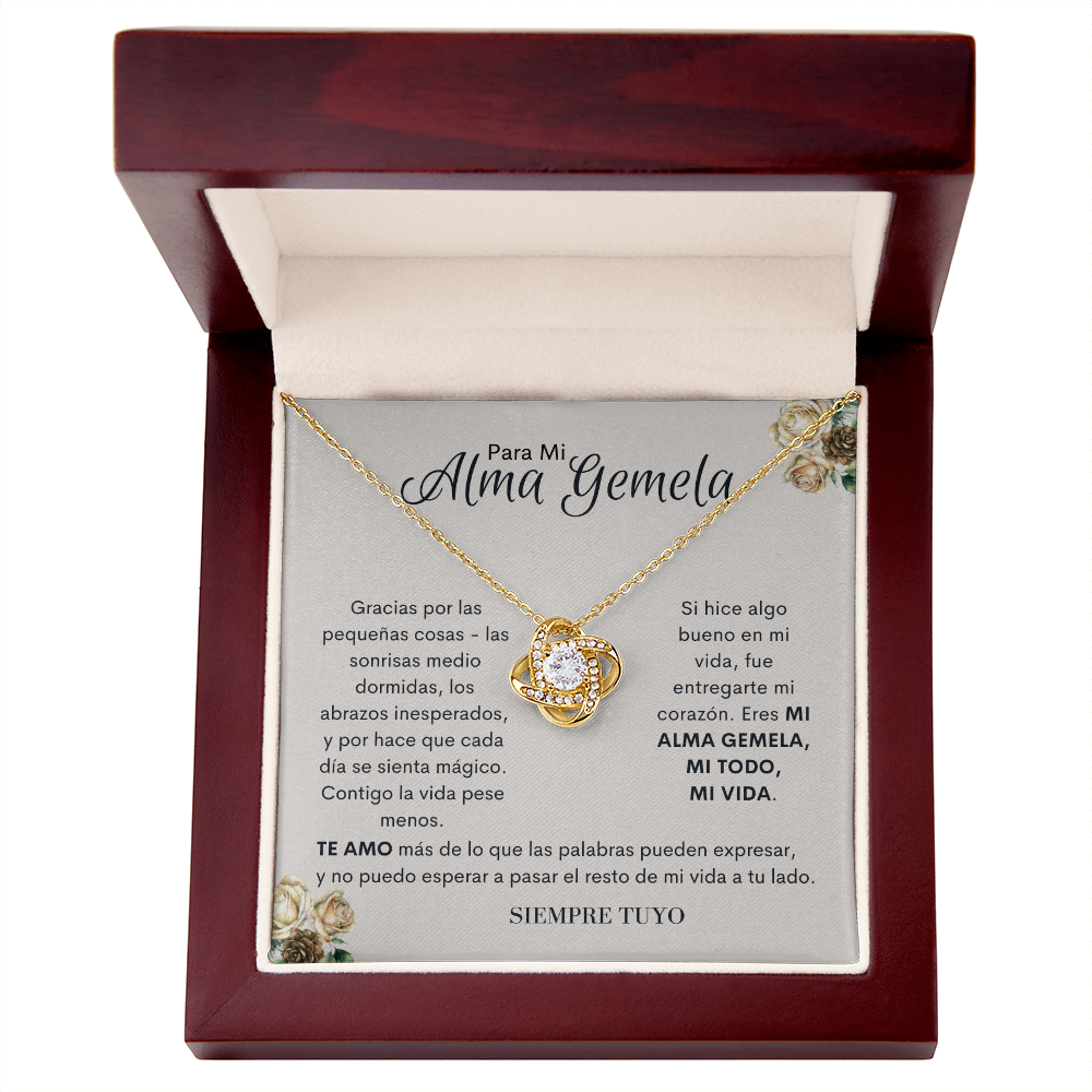 Para Mi Alma Gemela - Amor Profundo Collar Nudo De Amor