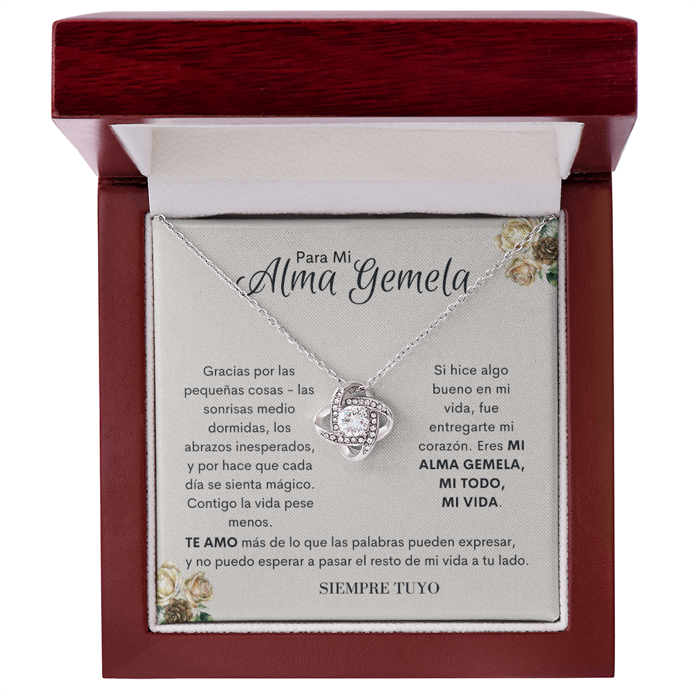 Para Mi Alma Gemela - Amor Profundo Collar Nudo De Amor