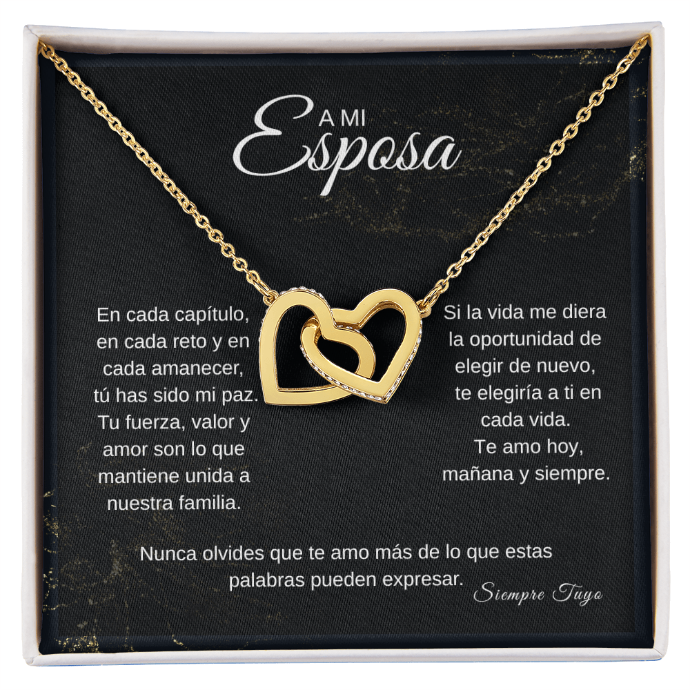 A Mi Esposa – Collar Te Dos Corazones – Regalo Romántico