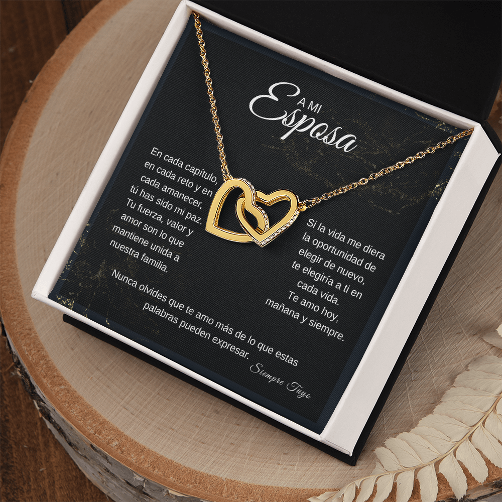 A Mi Esposa – Collar Te Dos Corazones – Regalo Romántico
