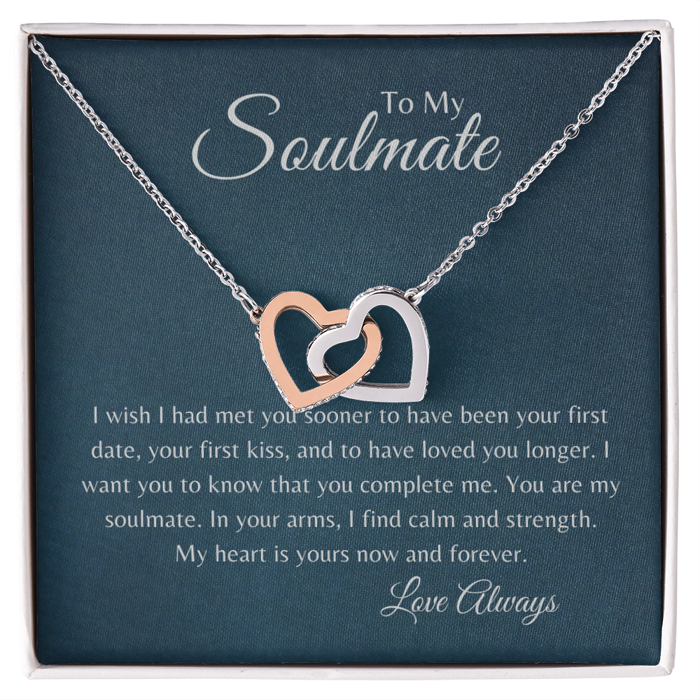 Soulmate - My other half. Interlocking Hearts - jewelry