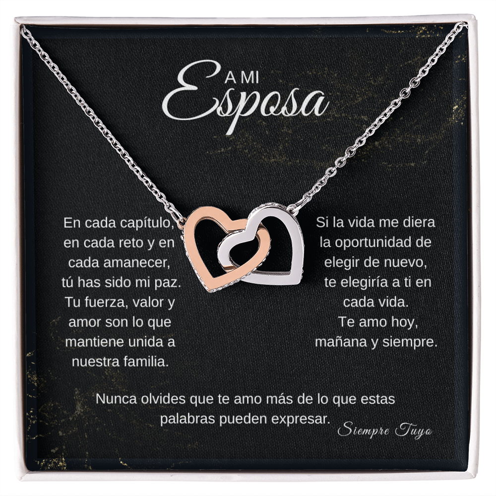 A Mi Esposa – Collar Te Dos Corazones – Regalo Romántico