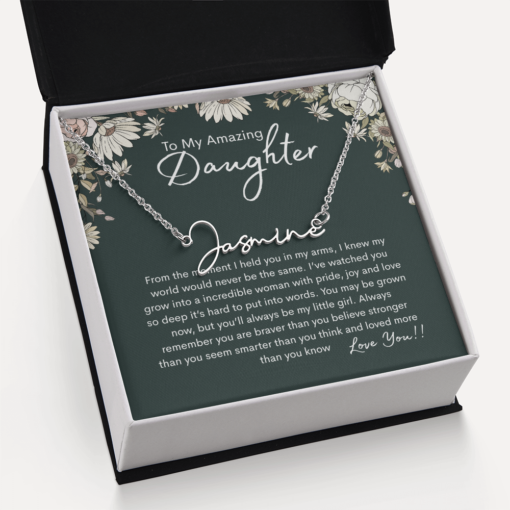 To My Amazing Daughter Personalized Name Necklace From Mom - need to redo and then delete