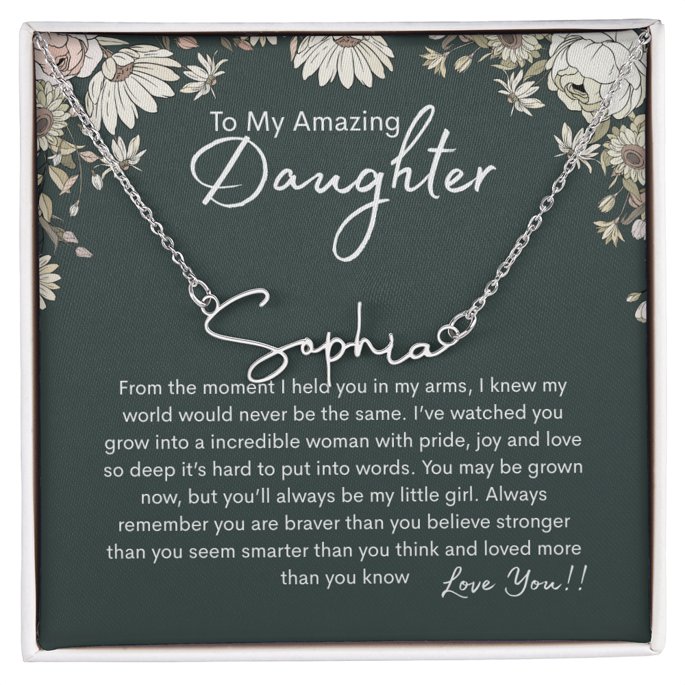 Personalized Name Necklace To My Amazing Daughter from Mom
