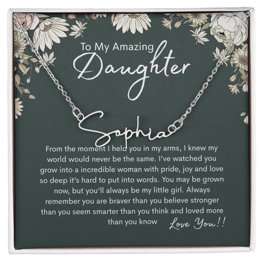 Personalized Name Necklace To My Amazing Daughter from Mom