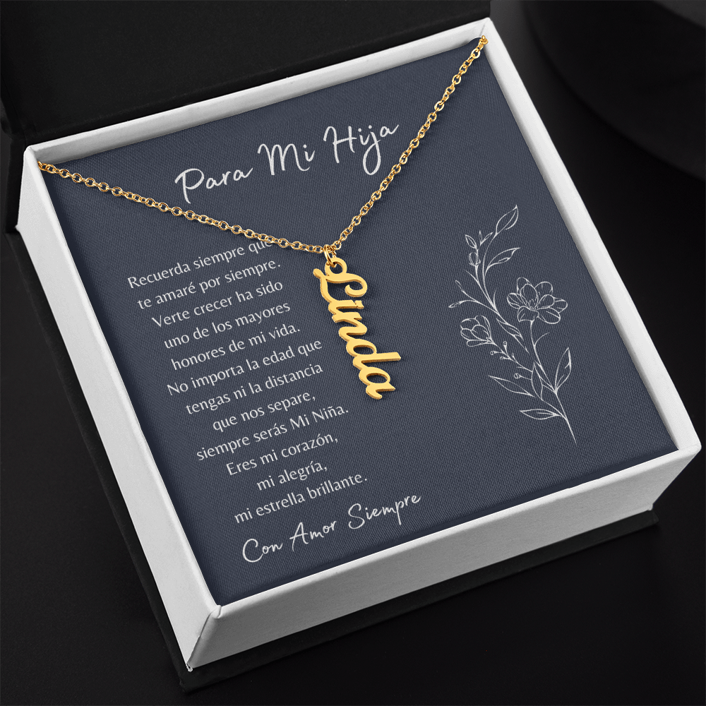 Para Mi Hija – Collar Personalizado con Nombre | Regalo de Mamá lleno de Amor