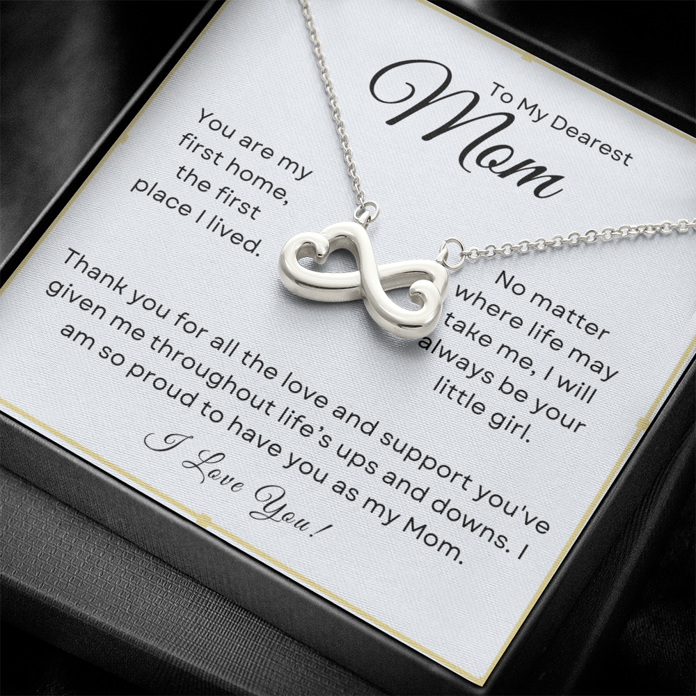 Dearest Mom, Always Your Little Girl  Endless Love Necklace