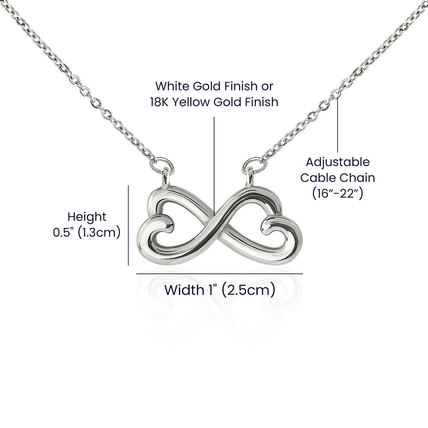 To My Beloved Daughter Necklace From Mom | Infinity Heart Gift
