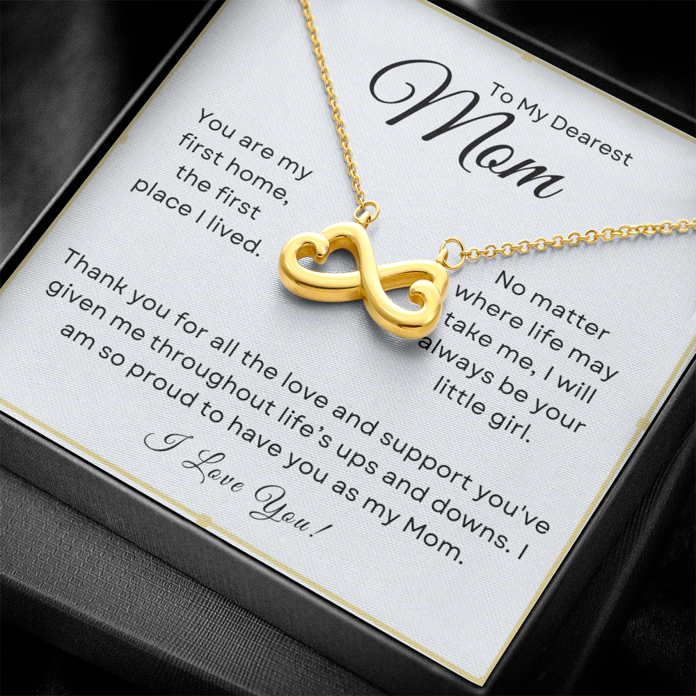 Dearest Mom, Always Your Little Girl  Endless Love Necklace
