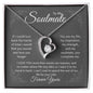 Dark gray with white letters Eternal Love Necklace for my soulmate forever yours
