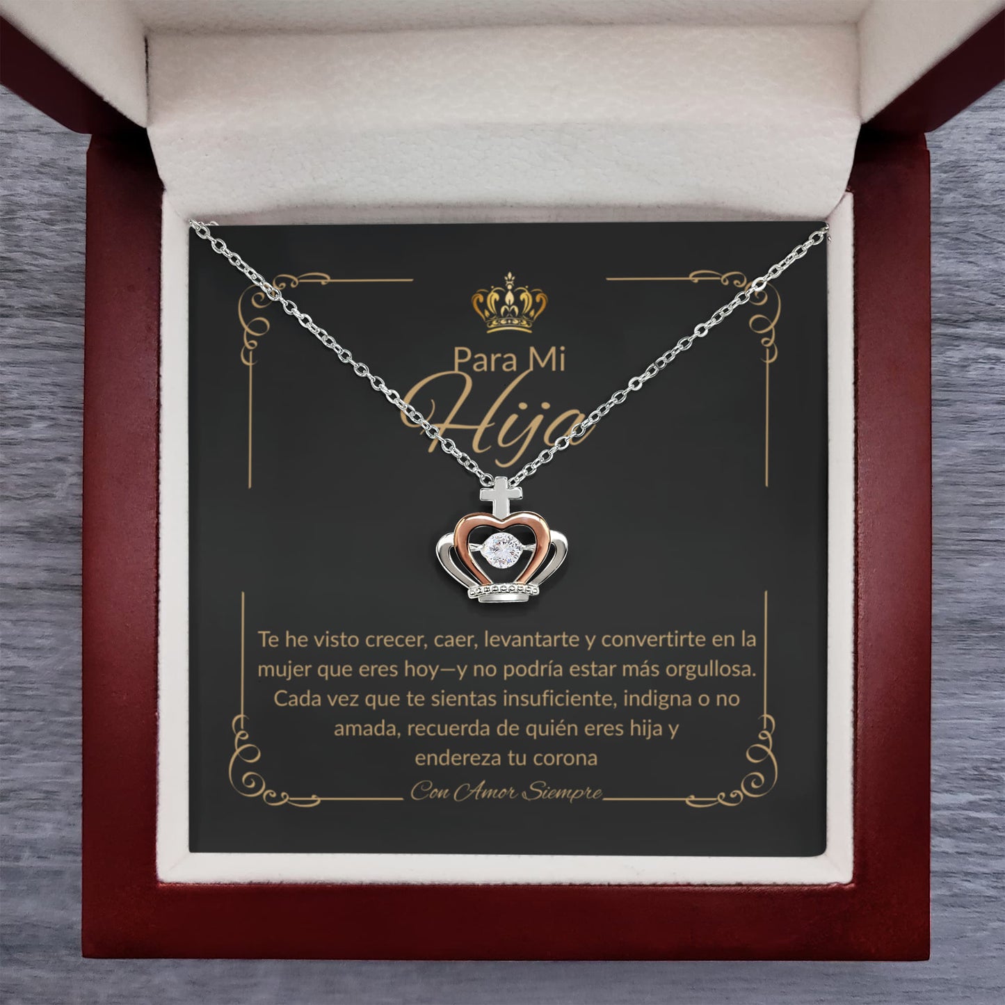Para Mi Hija – Collar Corona | Regalo Inspirador