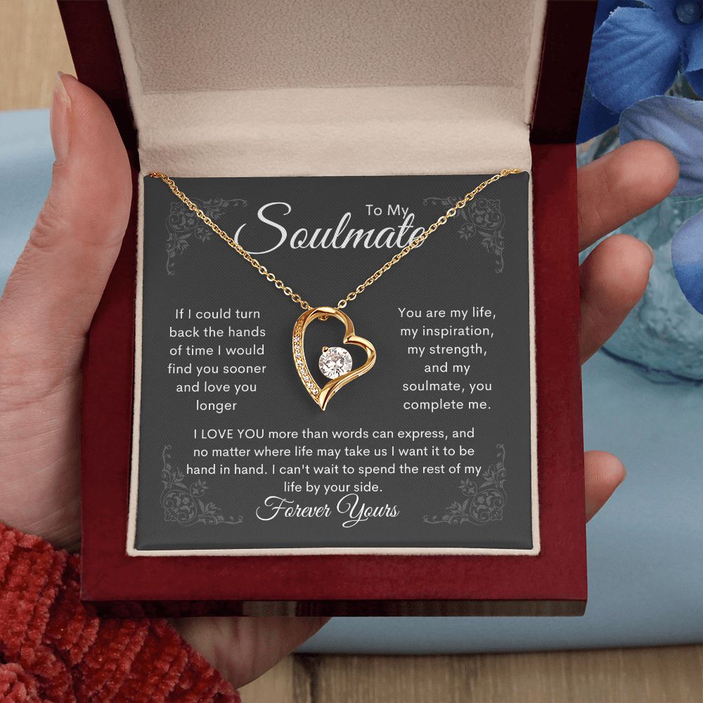 To My Soulmate I Love You more than words can express - Forever Love Necklace