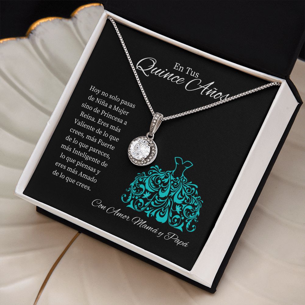 Mamá Y Papá "En Tus Quince Años" Collar Esperanza Eterna