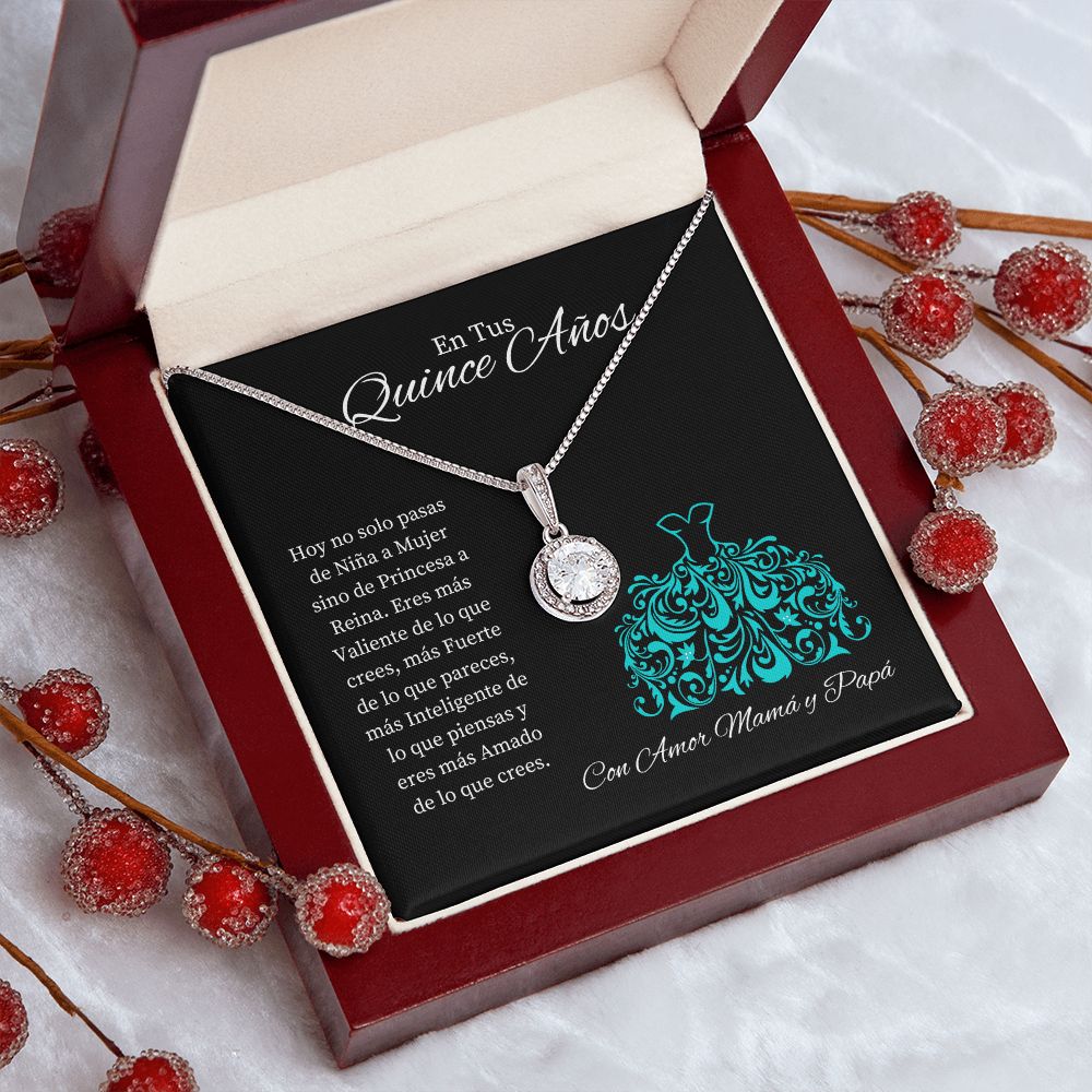 Mamá Y Papá "En Tus Quince Años" Collar Esperanza Eterna