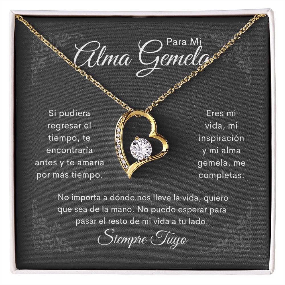 Para Mi Alma Gemela "Mi Vida Mi Alma Gemela" Collar Amor Eterno