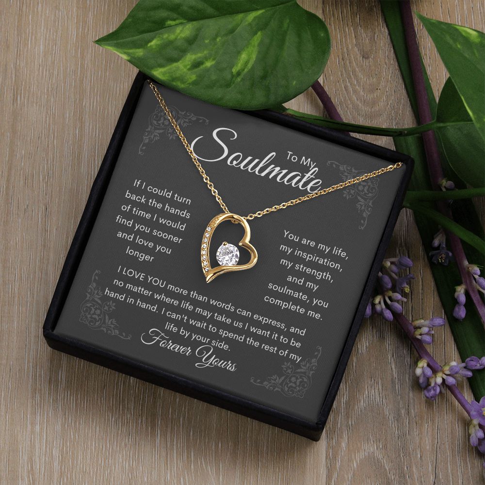 To My Soulmate I Love You more than words can express - Forever Love Necklace