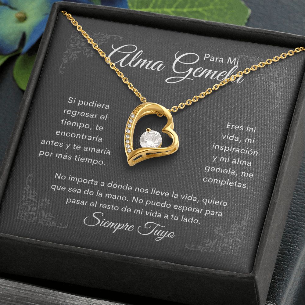 Para Mi Alma Gemela "Mi Vida Mi Alma Gemela" Collar Amor Eterno